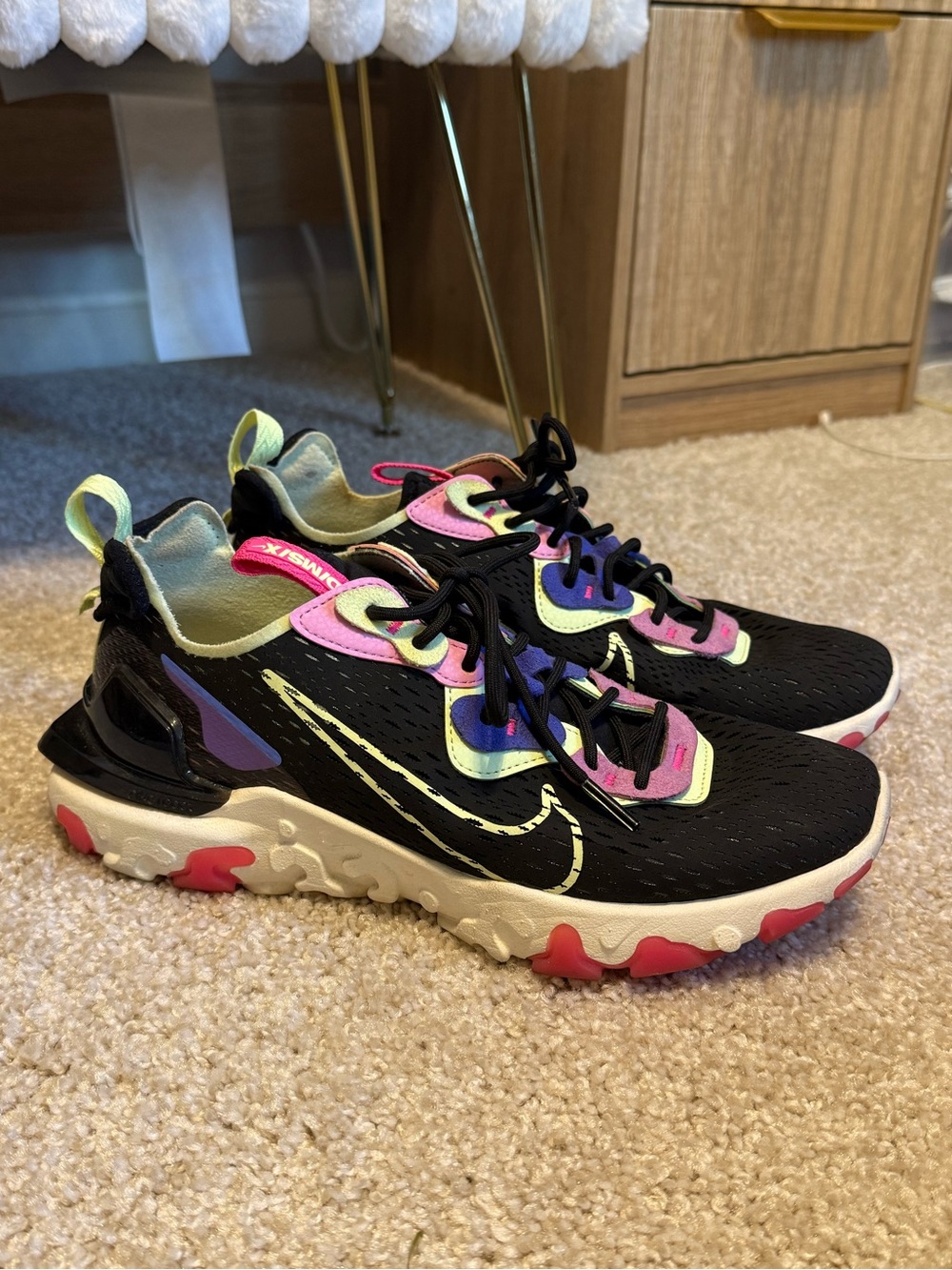 Nike Women’s React Vision - Black Beyond Pink Volt